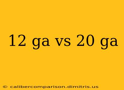 12 ga vs 20 ga