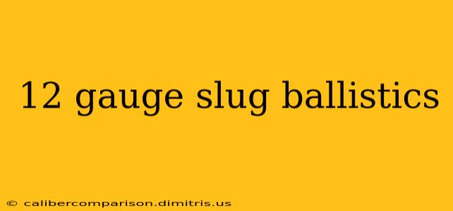 12 gauge slug ballistics