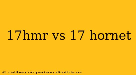 17hmr vs 17 hornet