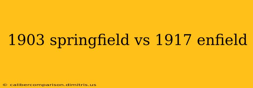 1903 springfield vs 1917 enfield