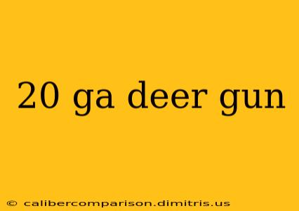 20 ga deer gun