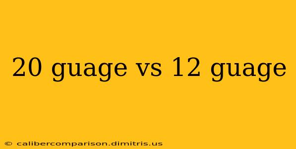 20 guage vs 12 guage