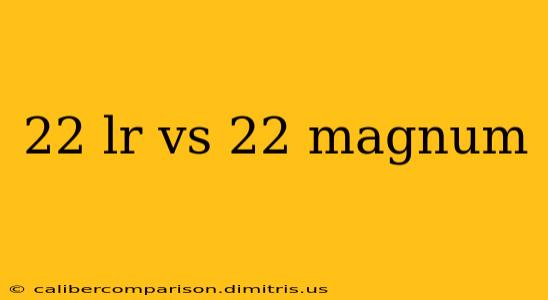 22 lr vs 22 magnum