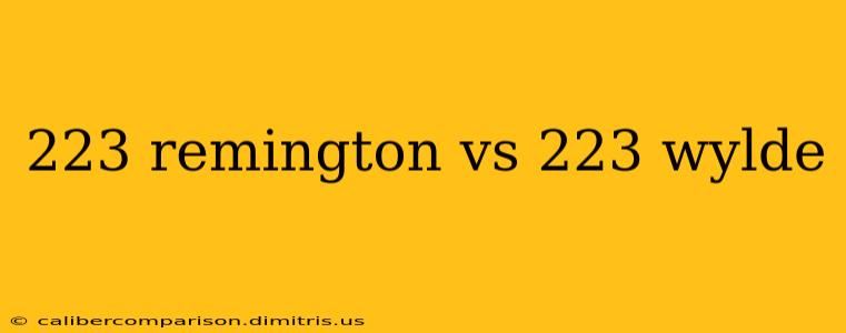 223 remington vs 223 wylde