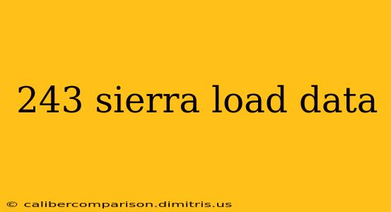 243 sierra load data