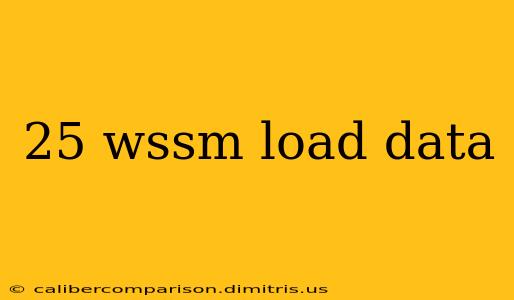 25 wssm load data