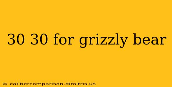 30 30 for grizzly bear