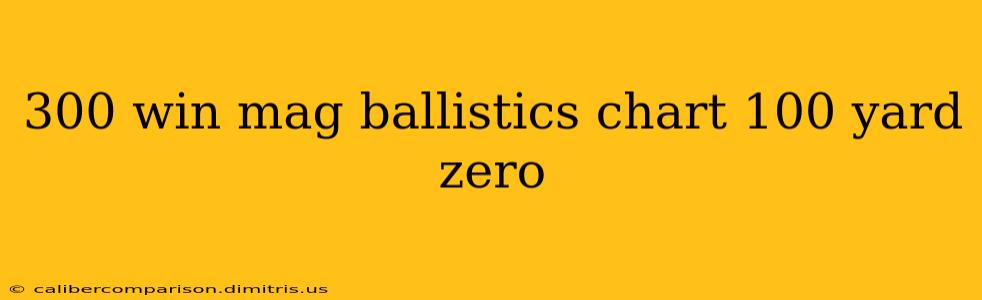 300 win mag ballistics chart 100 yard zero