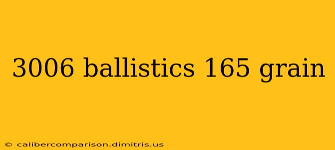 3006 ballistics 165 grain