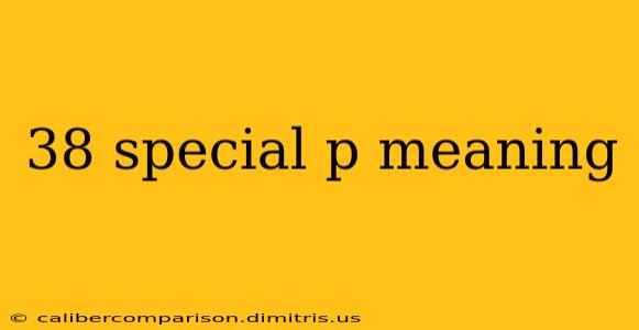 38 special p meaning