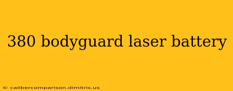 380 bodyguard laser battery