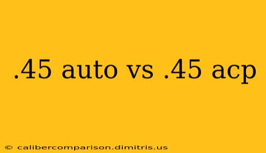 .45 auto vs .45 acp