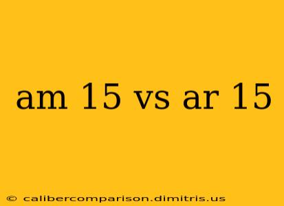 am 15 vs ar 15