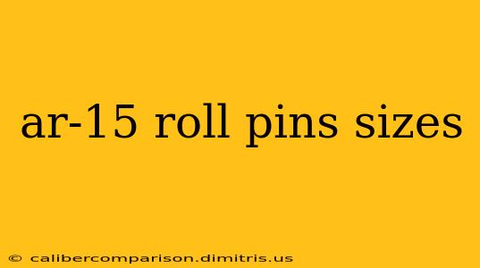 ar-15 roll pins sizes