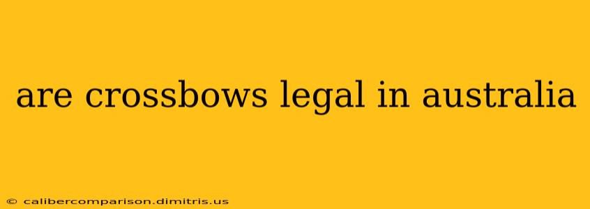 are crossbows legal in australia