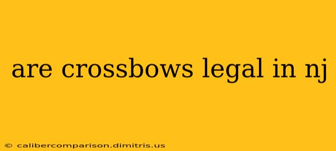 are crossbows legal in nj