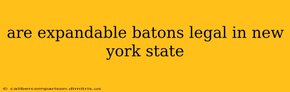 are expandable batons legal in new york state