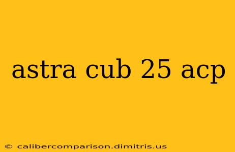 astra cub 25 acp