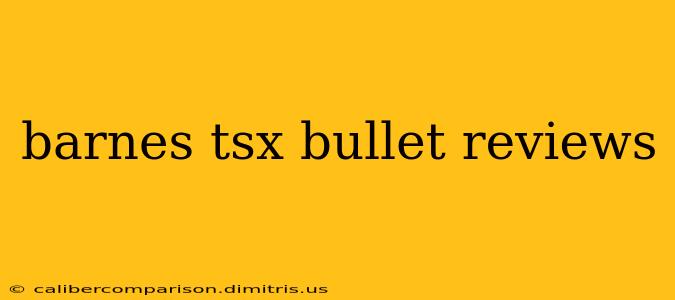 barnes tsx bullet reviews