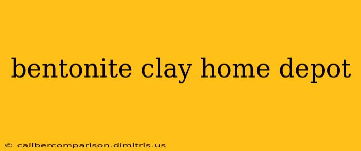 bentonite clay home depot