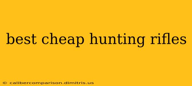 best cheap hunting rifles