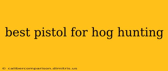 best pistol for hog hunting