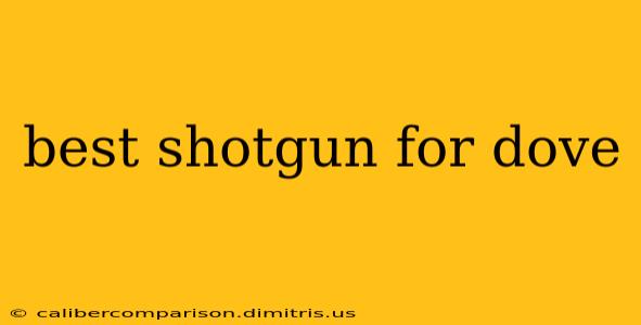 best shotgun for dove