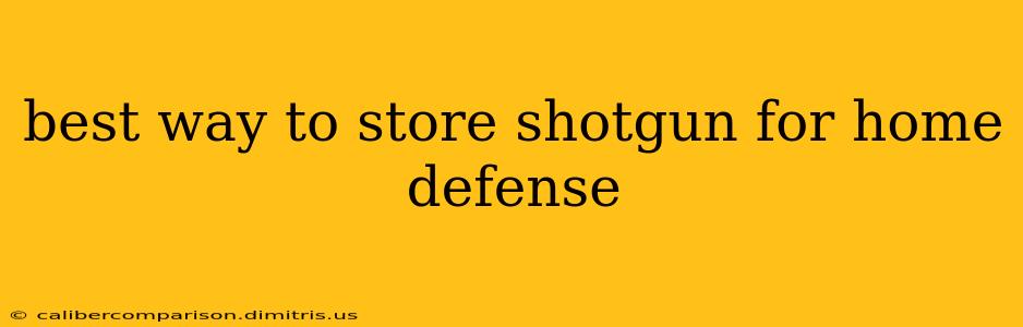 best way to store shotgun for home defense