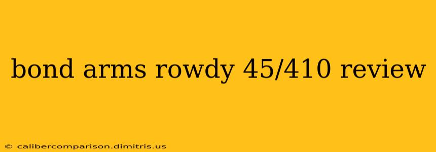 bond arms rowdy 45/410 review