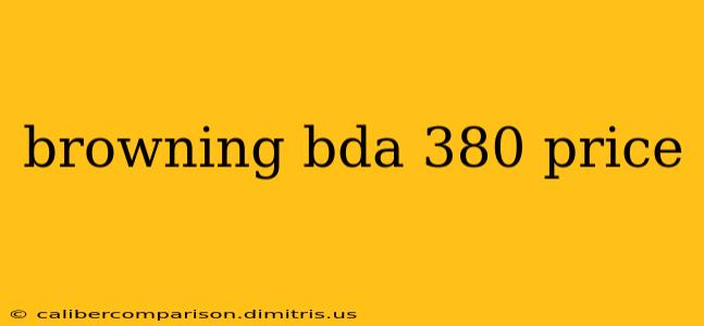 browning bda 380 price