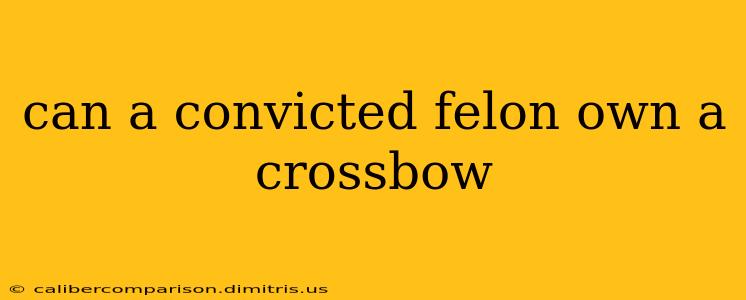 can a convicted felon own a crossbow