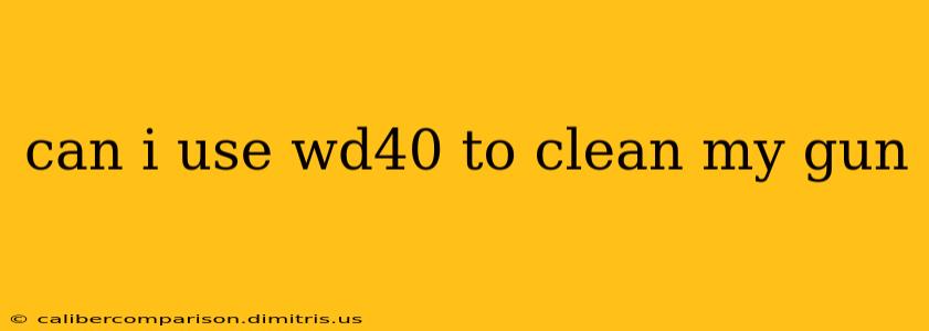 can i use wd40 to clean my gun