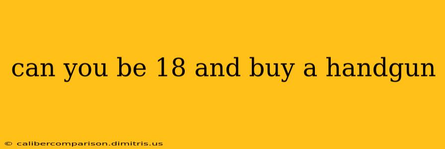 can you be 18 and buy a handgun