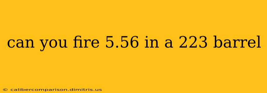 can you fire 5.56 in a 223 barrel