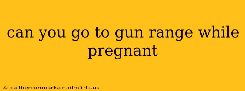 can you go to gun range while pregnant