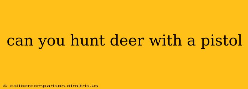 can you hunt deer with a pistol