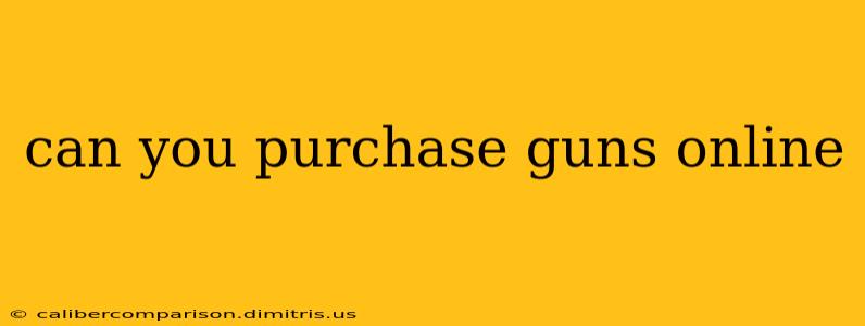 can you purchase guns online