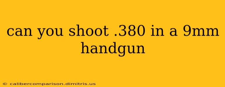 can you shoot .380 in a 9mm handgun