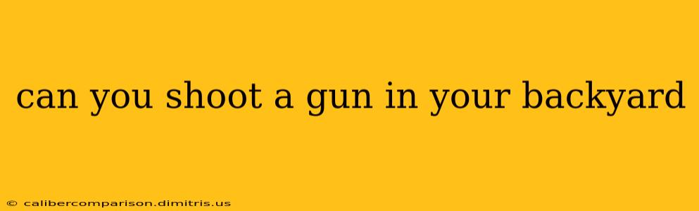 can you shoot a gun in your backyard