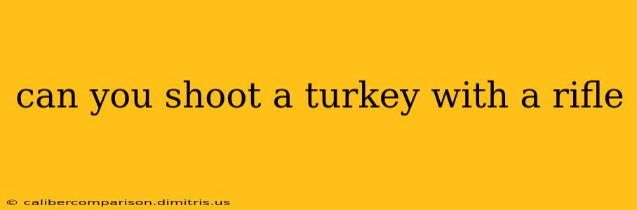 can you shoot a turkey with a rifle