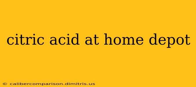 citric acid at home depot