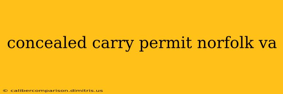 concealed carry permit norfolk va