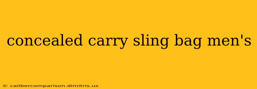 concealed carry sling bag men's