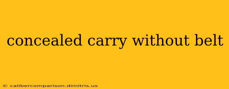 concealed carry without belt