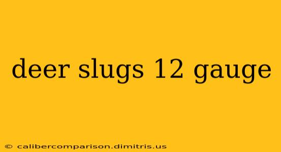 deer slugs 12 gauge