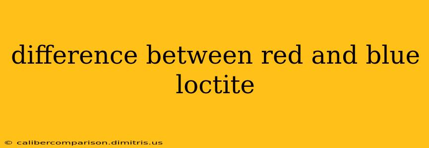 difference between red and blue loctite