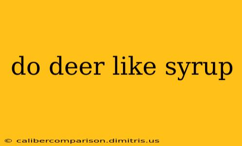 do deer like syrup