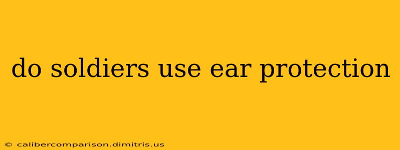 do soldiers use ear protection