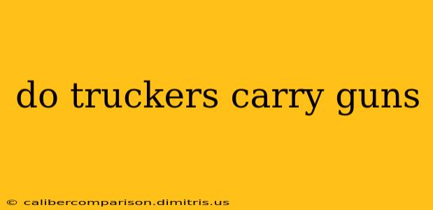 do truckers carry guns