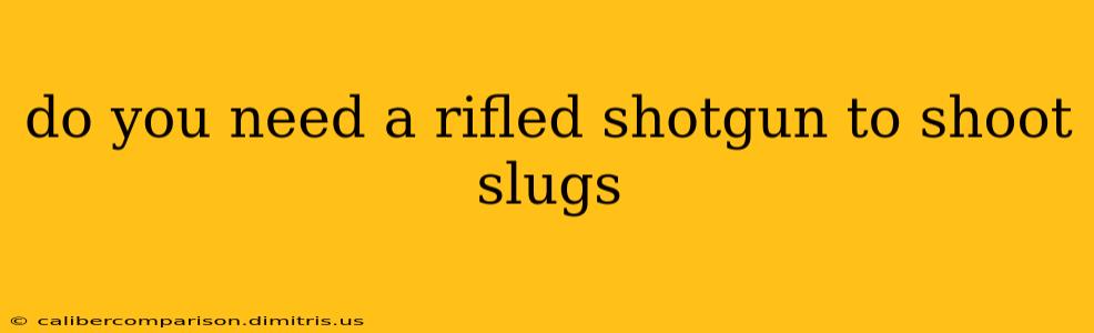 do you need a rifled shotgun to shoot slugs